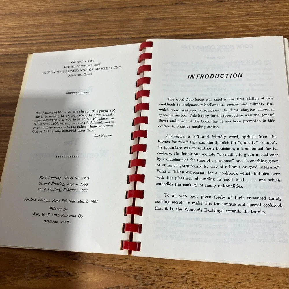 Memphis Woman's Exchange Cookbook Ring Bound Revised Edition 1967 Vintage
